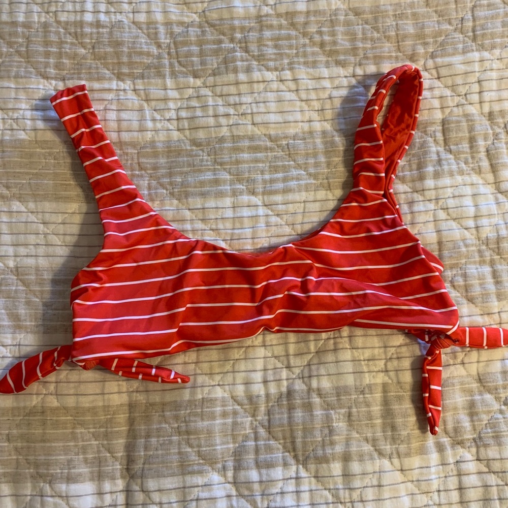Ripcurl orange striped bikini top!!